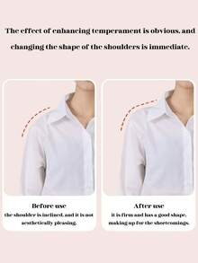 2/4 piezas Almohadillas para hombros de silicona, gruesas y anchas, diseño nuevo, lavables y reutilizables, realzan la forma de los hombros y el pecho, el arma secreta para que los hombres mejoren su atuendo. - Multicolor - Ver 4