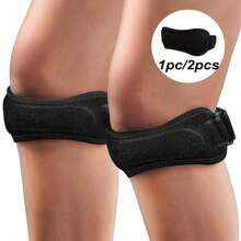 2件装专业膝关节稳定器，男女通用 - 适用于徒步、足球、篮球、跑步、跳跃、网球、排球和深蹲等运动的护膝 - 彩色 - 查看 3