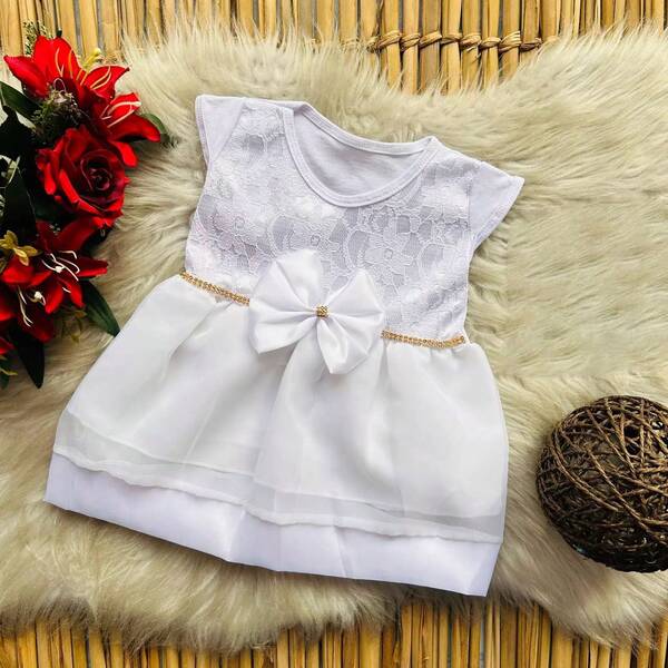 Vestido Infantil Menina Festa Batizado Renda Casamento Bebê Natal Ano novo