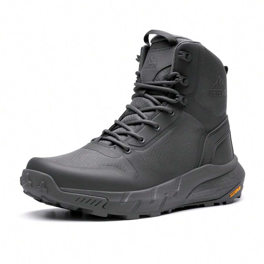 Men's Military Tactical Boot Lightweight Comfortable Boots For Work All Day Side Zipper Motorcycle Combat Hiking Boots 8 Inches Metrostrike - Grey - View 1