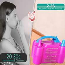 Bomba eléctrica mini para globos, bomba portátil para globos, inflador para decoración de fiesta de cumpleaños (220V-240V 300W) Atención: No se pueden usar globos de 5 pulgadas