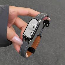 Fashionable And Elegant Smartwatch Band, Compact And Exquisite, Featuring Creative Minimalist Asymmetrical Breathable Design, Suitable For Xiaomi Mi Band 10/9/8, With Quick Release Folding Magnetic Clasp, Compatible With NFC Version, Retro Comfortable Strap, Unisex Smartwatch Accessory - Multicolor - View 17