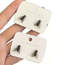 Realistic Fake Fly, Gothic Style Fake Insect Animal, Party Gag Costume, Holiday Gift, Christmas Gift, Stress Relief Toy, Party Prank Prop - Multicolor - View 7