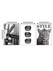 Tranh treo tường họa tiết da báo 1/3, tranh vẽ trên vải canvas hình quả bóng số 8 may mắn, tranh poster màu hồng nữ tính, tranh trang trí thanh lịch phù hợp cho phòng ngủ, phòng khách hoặc ký túc xá, quà tặng cho phái nữ, không bao gồm khung. - Nhiều màu - Xem 10