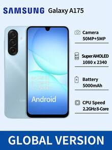 Galaxy A17 6.7英寸 Super AMOLED 双卡双待解锁智能手机，配备5000万像素OIS三摄后置摄像头和1300万像素前置摄像头，90Hz刷新率屏幕，5000mAh电池，最高可扩展至2TB存储，支持NFC和快速充电，时尚纤薄设计，搭载Android操作系统。 - 藍色 - 查看 9
