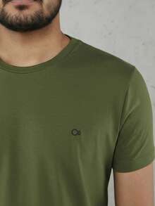 Ogochi Basic Slim Fit T-Shirt, Original Cotton, Various Colors, Christmas, New Year, Summer, Spring - 綠韭菜 - 查看 5