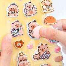 1pc 3D Animal Sticker, Cute Style, Cartoon Stress Relief Decorative Sticker, Made Of Sponge And PVC Material, 4 Styles Available, Suitable For Sticker Books, Laptops, Refrigerators, Etc. - Multicolor - View 5