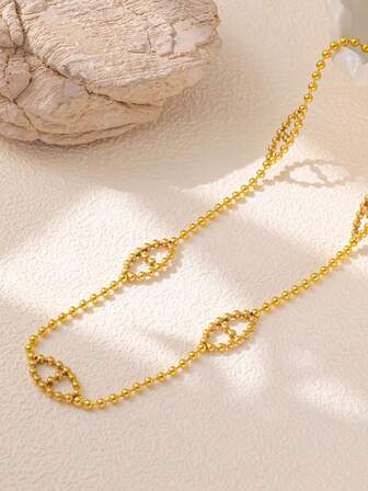 1pc Fashionable New Bestselling Pig Nose Necklace, Minimalist Delicate Necklace, Versatile Unique Necklace, Beaded Necklace For Women