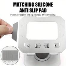 This Year's New 360-Degree Rotating Alloy Flat Stand, Featuring Shock-Absorbing Bearings For Support, Quick Folding Design And A Stable Ergonomic Phone/Tablet Stand - Modern, Elegant And Durable Structure, Suitable For Watching TV Programs And Entertainment (Silver) - bạc - Xem 10