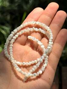 3-4mm Natural Seashell Beads, Colorful Disc Shaped Spacer Beads For DIY, 1 Strand Of Approx. 220pcs High Quality Shell Beads, Suitable For Making Bracelets, Necklaces, Earrings And Jewelry Accessories - Multicolor - View 17