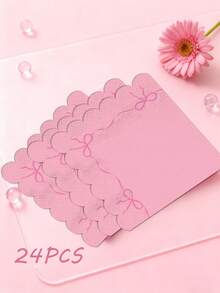 30pcs 13"X13" Party Disposable Napkins With Butterfly Lace Edge - Elegant Fan-Shaped Design, Paper Material, Sweet Girly Style Suitable For Birthday Party, Afternoon Tea, Girls' Gathering And Daily Use - Multicolor - View 14