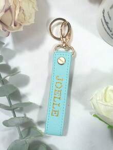 1 Stück personalisierter großer Ring Schlüsselanhänger - Individualisierte Schlüsselanhänger - Handschlaufen Schlüsselanhänger - Taschendekoration - Autohaken - Geschenke für sie - Mode Schlüsselanhänger - Weihnachtsgeschenke, nur Schriftzeichen, Sonderzeichen können nicht individualisiert werden, Multifunktional, Dekorativ, Wiederverwendbar, Exquisit, Stilvoll, Hochwertig, Farbig, Modern, Individuell, Personalisiert, Einzigartig, Wohndekoration, Wohndekoration, Warme Atmosphäre, Herbstliche Wohnungsauffrischung, Wohnharmonie