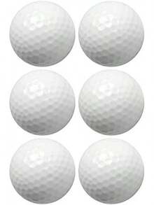 Keenso Pelotas de Golf Luminosas LED de Caucho sintético de 6 Piezas, Atractivas Pelotas de Golf Brillantes para el Entrenamiento Nocturno diurno - Naranja - Ver 9