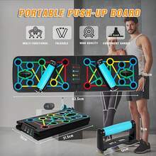 Push Up Support Board Multifunctional Exercise Chest Training Board W/ Pull Rope Multi-Function Foldable Pushup Board Muscle Max Push Up Board For Floor Fitness Strength & Exercise Training Equipment For Home Workout For Men & Women - Tabla de flexiones plegable - Ver 2
