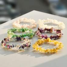 1 pieza Pulsera ajustable de cuentas de piedra natural, adecuada para hombres y mujeres, excelente para uso diario y como regalo