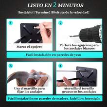 2 Piezas colgador para pared de cochera,ganchos para garaje de alta resistencia,ganchos de cochera de pared con tornillos,óxido,Antideslizantes y con Gran Capacidad de Carga,para artículos voluminosos - 2 - Ver 1