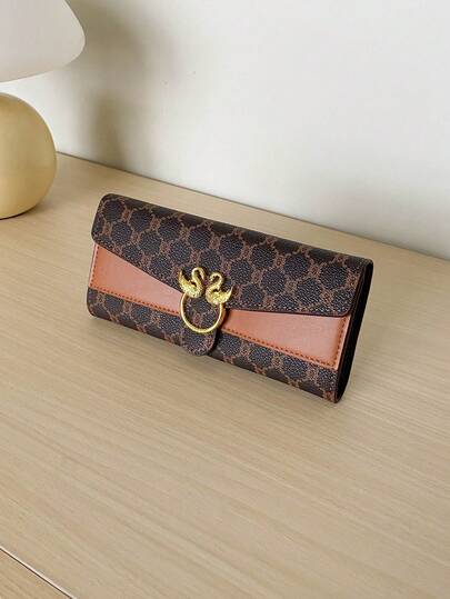 Vintage Designer Wallet PU Leather Women's Wallet Elegant Evening Clutch For Women Wallet Purse Wallet Long Wallet Card Wallet Coin Wallet Gifts For Women Funny Gifts Teacher Gifts Money Wallet Stocking Stuffers