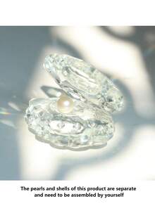 1 pieza Ornamento encantador de cristal, perla y concha: regalos de cumpleaños perfectos para decorar salas de estar y bares en el hogar