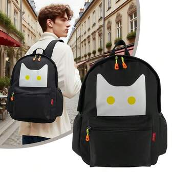 Fashionable Unisex Backpack, Large Capacity Outdoor Travel Commute Backpack For High School, College Students, Cartoon Design