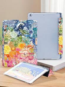 儿童平板电脑保护套,采用多元素拼贴图案,兼容 iPad 9.7/10.2/10.5/10.9/12.9/Pro 11(第十代)、Galaxy Tab S6 Lite 10.4、Kindle Paperwhite 第十二代(2024 年款)、Kindle 第十一代(2022 年款),柔软防震,具备智能支架/自动唤醒/睡眠功能。 - 彩色 - 查看 4