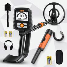 SUNPOW Professional Metal Detector Combo: Full-Size Detector With LCD Depth Display & Handheld Pinpointer Wand | 4 Modes, Audio/Vibration Alert For Beach, Gold, Relic Hunting - MD13+MD12 - 查看 7