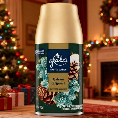 (2 Pack/1 Pack)Glade® Automatic Spray Air Freshener Refill - Balsam & Spruce Fall Scent, 6.2oz Single Count, Long-Lasting Freshness For Home