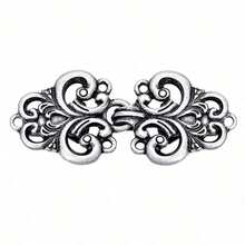1pc/4pcs Vintage Style Cardigan Clips - Elegant Sweater & Dress Clips, Scarf Fasteners, Shawl Pins, Suitable For Dresses And Knitwear, Silver Metal Brooch - 彩色 - 查看 10