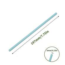 50 قطعة من القش الورقي بلون وردي باستيل أو أزرق سماوي، قطر 6 مم/0.23 بوصة، طول 197 مم/7.75 بوصة، مثالي للكوكتيلات والمشروبات الغازية والعصائر، مناسب لعيد الحب والعيد والمناسبات والحفلات والمنزل والمطاعم - متعدد الألوان - مشاهدة 4