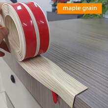 1 Stück selbstklebender Holzmaserung Dekorationsstreifen, matte Vinyl-Oberfläche, Wand Dekorationskante, selbstklebender dekorativer Wandaufkleber, modernes minimalistisches Design, Heimdekoration