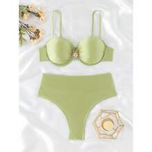 RWX VEST Adult Bikini With Structured Top And High-Waisted Panties 2025 XX538 - 綠色 - 查看 2