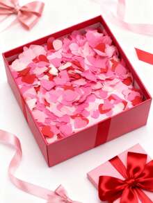 1000 tờ giấy hình trái tim, giấy hình trái tim cỡ lớn dùng để trang trí bàn tiệc ngày lễ tình nhân, đám cưới, sinh nhật, tiệc độc thân, tiệc bóng bay (đỏ/trắng/hồng/đỏ hồng) - Hồng - Xem 4