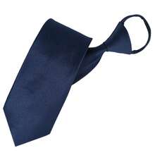 1/3pcs Pre-Tied Necktie, Solid Color Polyester Zipper Tie, Adjustable Tie Suitable For Women's School Uniform, Formal Occasions, Dresses, Christmas Decoration - Multicolor - View 6