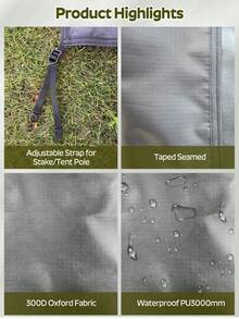 blazehike Premium Tent Footprint, PU3000,Oxford Ripstop Fabric, Durable ,Tarp Ground Sheet For 2 Person Backpacking Tent Floor Protector For Hiking, Camping, Beach And Picnic (Rectangle(90.6" L X 59" W) - Rectangle - View 3