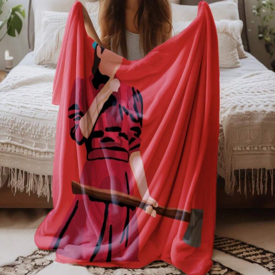 Pearl Mia Goth Luxury Flannel Throw Blanket Ultra Soft & Cozy Plush Lightweight All Season Couch Blankets For Women Men,Perfect Halloween Christmas Gift Idea - 白色 - 查看 1