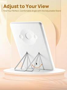 Portable Foldable Mirror 8x5 Inch, Multi-Position Stand & Hanging Hole, Compact Travel Essential White - White-without Magnetic - View 4