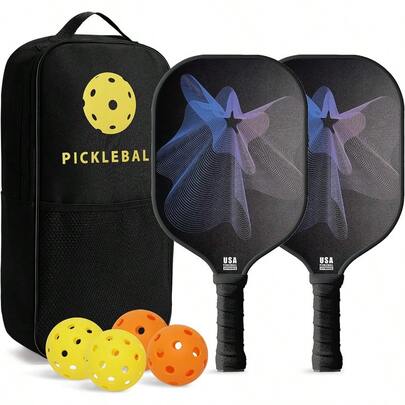 Pickleball Paddles USAPA Approved Carbon Fiber Surface Men's And Women's Pickleball Pad Set