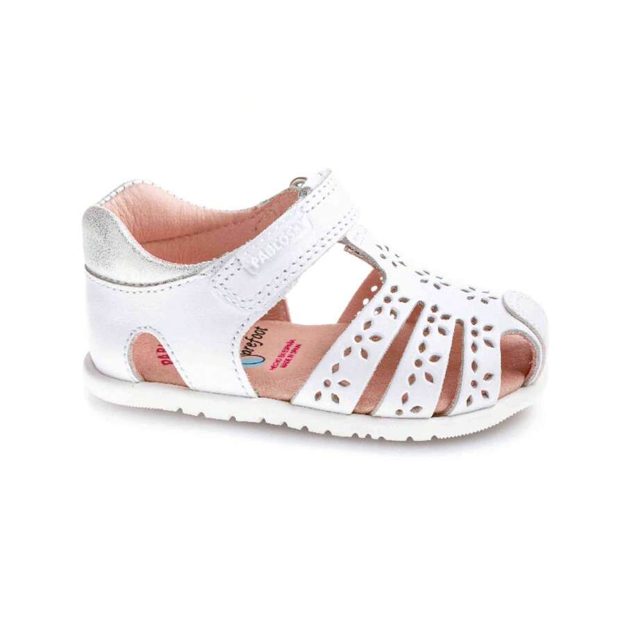 Pablosky Sandals 10147-575413 For Girls In Color White - White - View 1