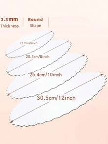 5/10 chiếc đế bánh tròn màu trắng, chắc chắn và bền, chống dầu mỡ, thích hợp cho đám cưới, tiệc sinh nhật và các ngày lễ, lý tưởng cho việc trang trí và trưng bày bánh chuyên nghiệp. - Nhiều màu - Xem 7