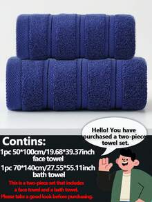 1件/3件套现代简约纯色条纹棉质浴巾 | 超柔软、高吸水性、速干桑拿浴巾、不掉毛、轻便，可选尺寸：34x75厘米浴巾/70x140厘米浴巾/34x34厘米面巾，耐用浴室必备品，情侣礼物 - 多色 - 查看 15