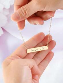 [ZzAi Custom] 1 Stück personalisierte lange Halskette mit Namen, Freundschafts- und Valentinstagsgeschenk, personalisierte Edelstahl-Halskette, Schmuck-Partygeschenk, Mode, Herbst-, lässig, Vintage, antik, minimalistisch, individuell, personalisiert, einzigartig, ideales Geschenk, geeignet für Freundin, Mutter, Familie, Freunde, Tochter, sie, Großeltern, für Jahrestag, Geburtstag, Alltag Outfit - Typenschildmodell - Übersicht 4