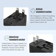 1pc/2pcs Universal Travel Adapter, Dual USB Ports, 110V-240V Input, EU/US/UK/AU Plugs, Surge Protection, Suitable For Over 150 Countries, Essential For Business Trip And Travel - View 10