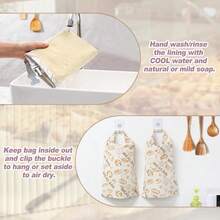 2PCS Beeswax Bread Bags, Reusable Linen Bread Bag For Homemade Bread