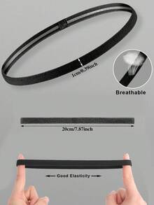 Conjunto de 6 faixas de cabelo esportivas finas e elásticas para homens e mulheres, ideais para corrida, ioga e exercícios [Absorventes de suor e leves] Acessórios de cabelo, lenço de inverno, bandana macia para a cabeça