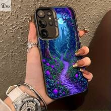 Funda de Fantasía de Camino Morado para  Galaxy S25ULTRA,S24PLUS,S23FE,S21PRO,S22,S20+,A03S,A05S,A14,A31,A53,A34,A10,A04E,M04,A33,A35,A55,A72,A71,A70,A22,A16,A06,A20S,A54 Funda Especial para Teléfono , Resistente a la Suciedad, a la Moda, Colorida Plata IMD - Colores mixtos - Ver 1