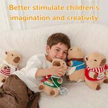 Capybara Plush With 10 Pcs Clothes & Accessories,Stuffed Animals, 10.2 In Cute Capybara Plush Toys,Birthday Gifts&Dress Up Cute Plushies Boys/Girls (Daily)Plush Toy - 兔白 - 查看 7