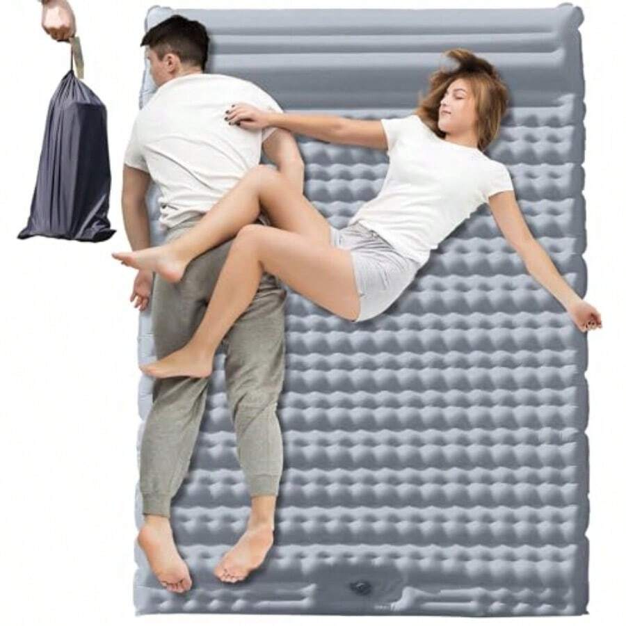 Sleeping PadsTapete de dormir doble autoinflable colchón de camping para 2 personas colchón doble portátil tapete de camping bomba de pie integrada senderismo coche playa zacate tour picnic etc. 84.64 xSleeping Pads - azul - Ver 1