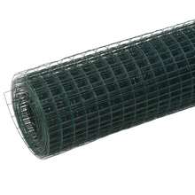 vidaXL Stahldrahtzaun Mit PVC-Beschichtung 25x0,5 M Grün - Grey - View 2