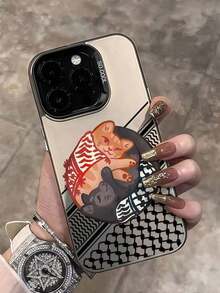 La funda de teléfono de gato invertido es simple y adecuada para personas a la vanguardia de la moda.Es Antigolpes y Antideslizante y Compatible con iPhone 16 Pro Max/15/14/13/12/11Funda decorativa para celular - Negro - Ver 7