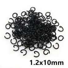 200 piezas de 6/8/10 mm Anillos abiertos de metal de colores para cadenas de collares, anillos divididos, accesorios de joyería DIY, suministros - Anillos de salto - Ver 16