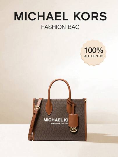 Michael Kors Túi xách Mirella có quai xách bằng da có khóa kéo dành cho nữ, túi đeo chéo nhỏ gọn làm quà tặng hoàn hảo